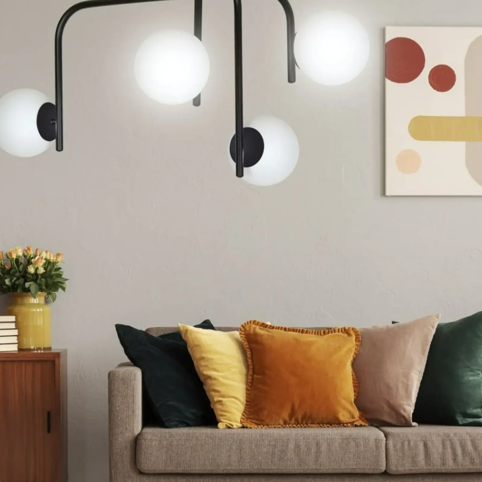 Sklep Kaja Dekoracyjna, nowoczesna lampa sufitowa 1030/4B KALF | Kaja Oświetlenie Discount
