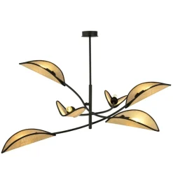 Sklep Kaja Dekoracyjna, rozłożysta lampa w stylu rustykalnym 1108/6 LOTUS | Kaja Discount