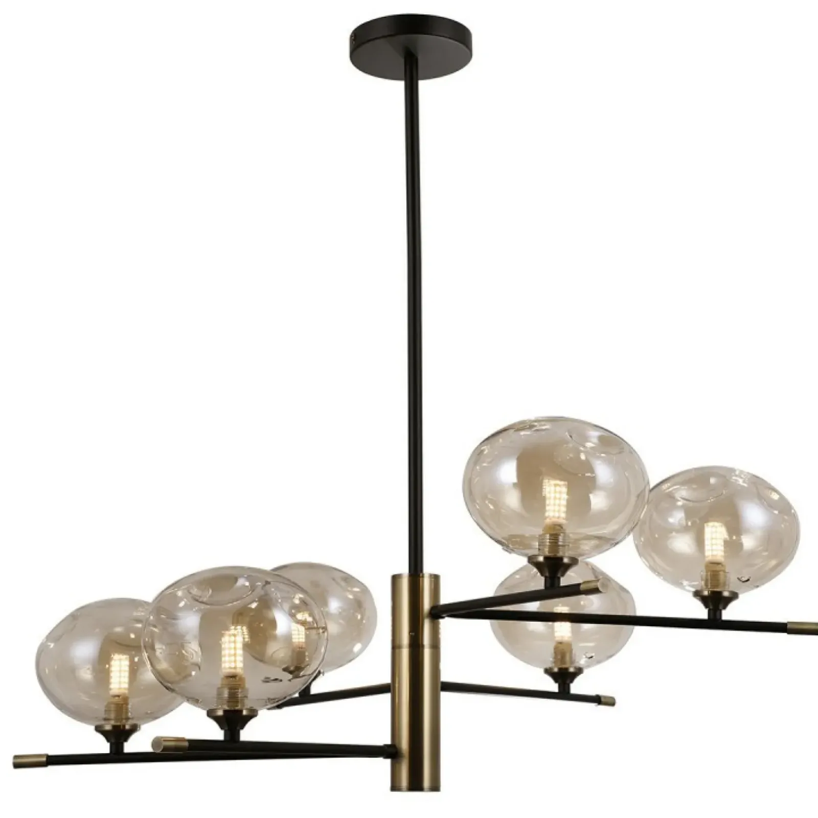 Sklep Kaja Dekoracyjna, rozłożysta lampa wisząca PND-58856-6-MB-AB z serii MESTA Store
