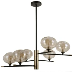 Sklep Kaja Dekoracyjna, rozłożysta lampa wisząca PND-58856-6-MB-AB z serii MESTA Store