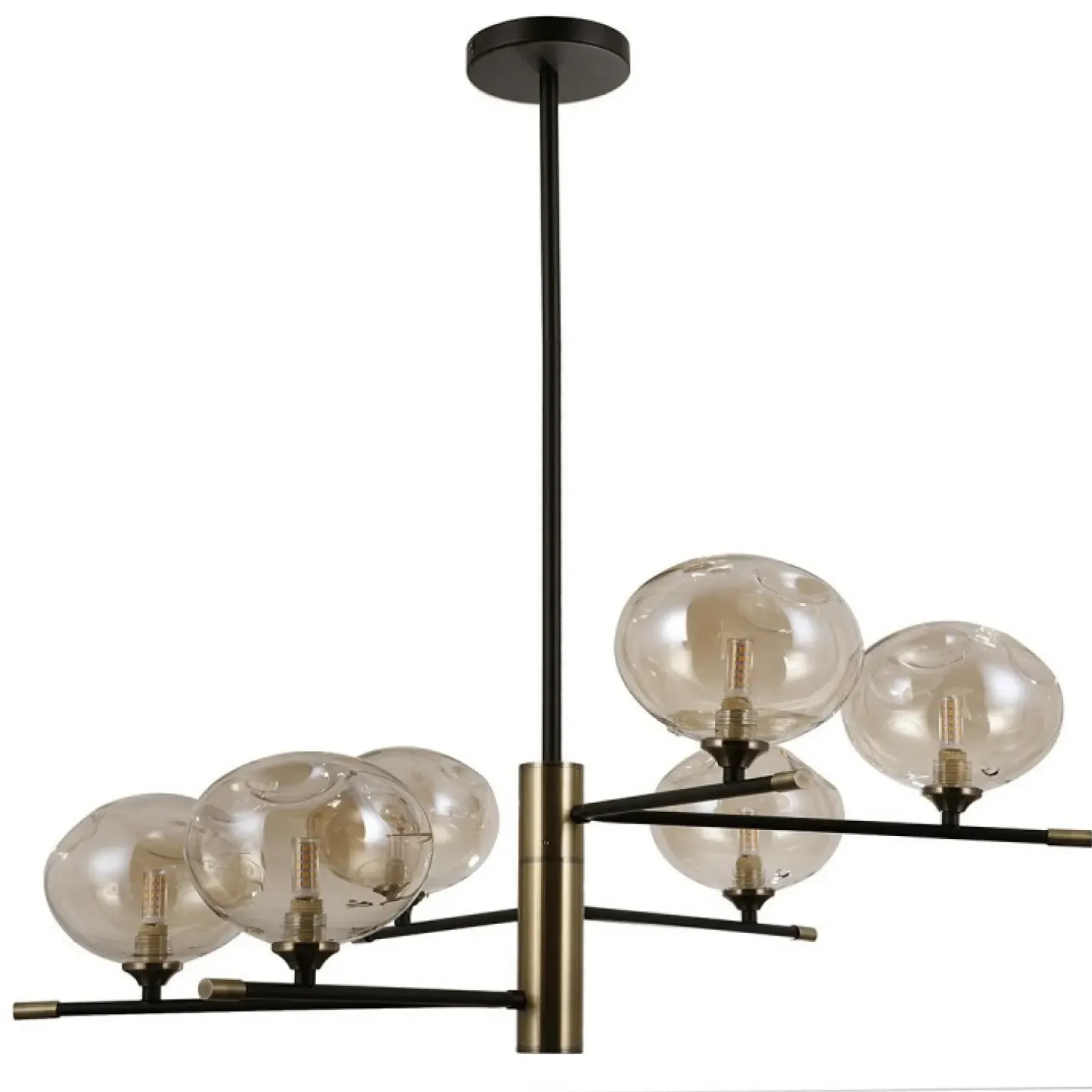 Sklep Kaja Dekoracyjna, rozłożysta lampa wisząca PND-58856-6-MB-AB z serii MESTA Store