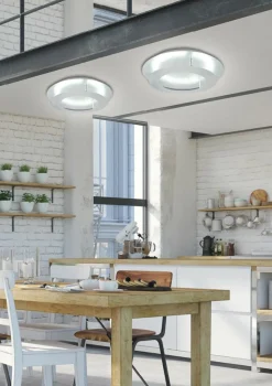 Sklep Kaja Dekoracyjna, srebrna lampa sufitowa LED 98-66206 MERLE | Kaja* Lampy Led|Randole Tradycyjne
