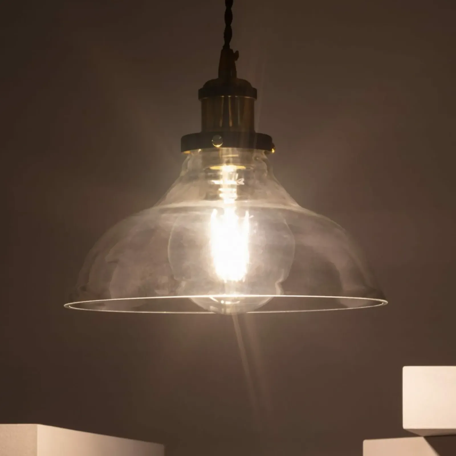 Sklep Kaja Dekoracyjna, szklana lampa wisząca retro ABR-SLWH HINTI | Kaja czarny Online