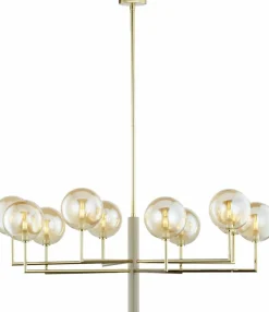 Sklep Kaja Dekoracyjna, złota lampa do salonu JUP 1977 FE10 K BU FEME | Kaja Shop