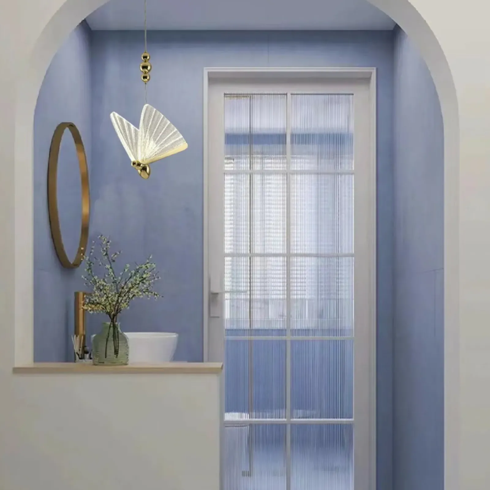 Sklep Kaja Dekoracyjna, złota lampa wisząca art deco LP-1715/1P MARIPOSA | Kaja Fashion