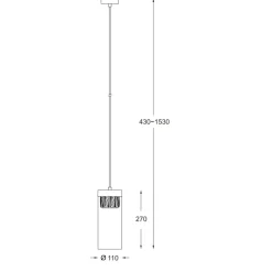Sklep Kaja Dekoracyjna, złota tuba wisząca P0389-01D-F7AC GEM| Kaja Oświetlenie Outlet