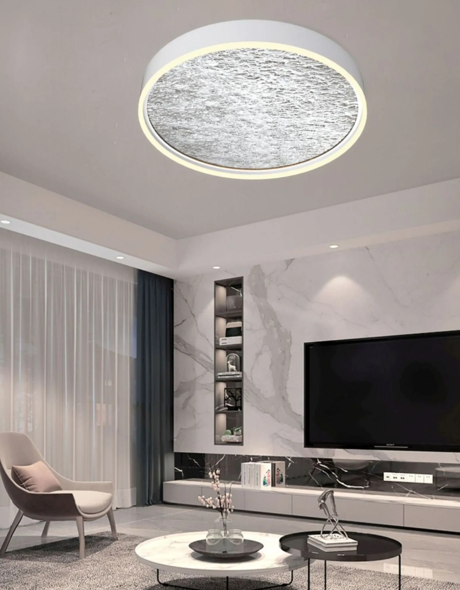 Sklep Kaja Dekoracyjny, biało- plafon LED WF 9002-103L BORDEAUX | Kaja* Plafony Nowoczesne|Lampy Led