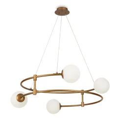 Sklep Kaja Dekoracyjny, okazały żyrandol do salonu MOD317PL-04G z serii BALANCE złoty Fashion