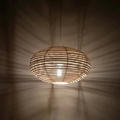 Sklep Kaja Dekoracyjny zwis z plecionym abażurem 11153 RATTAN | Kaja Oświetlenie Outlet