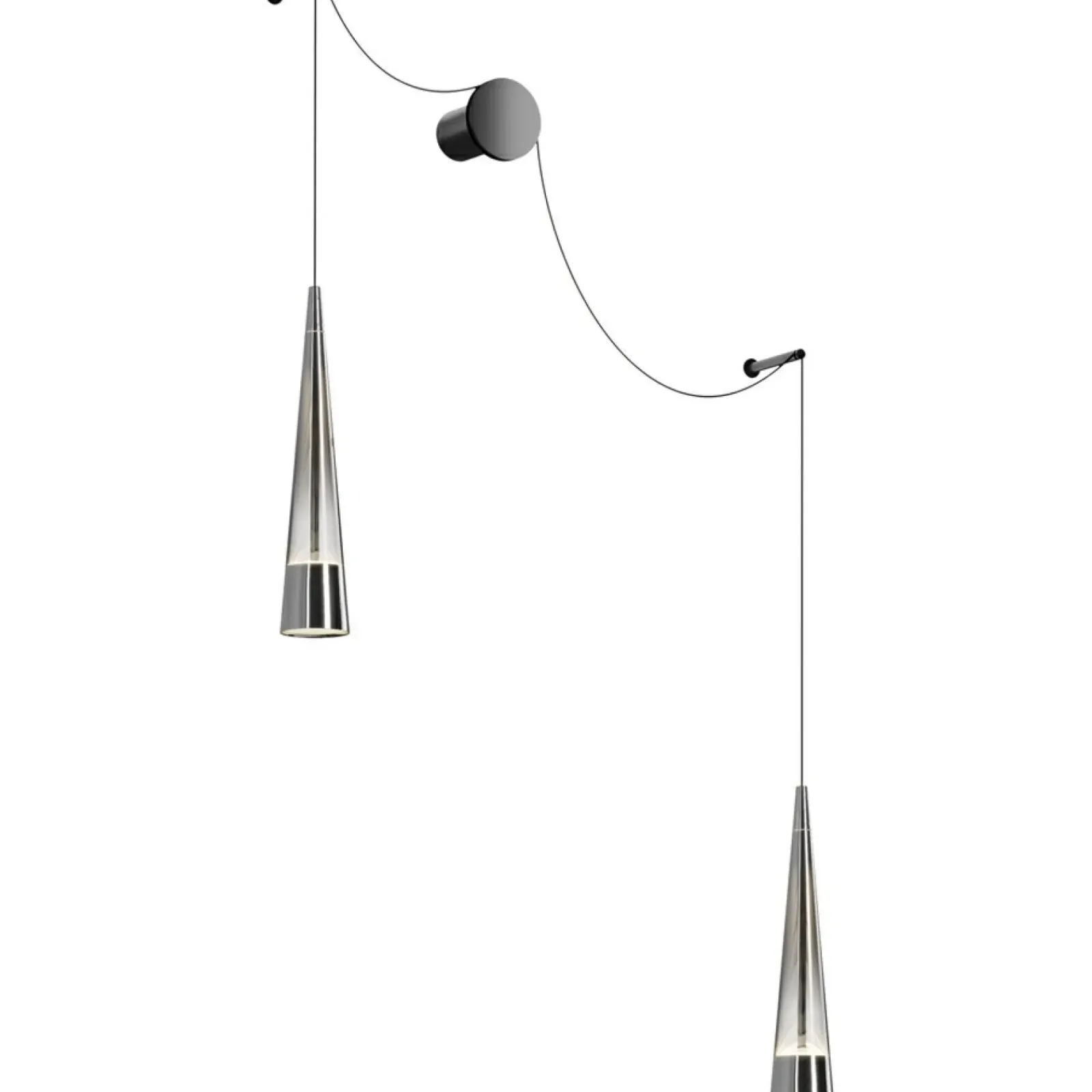 Sklep Kaja Designerki kinkiet z wiszącymi ramionami P090WL-L24CH3K serii SINTESI* Lampy Led
