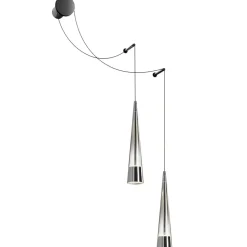 Sklep Kaja Designerki kinkiet z wiszącymi ramionami P090WL-L24CH3K serii SINTESI* Lampy Led