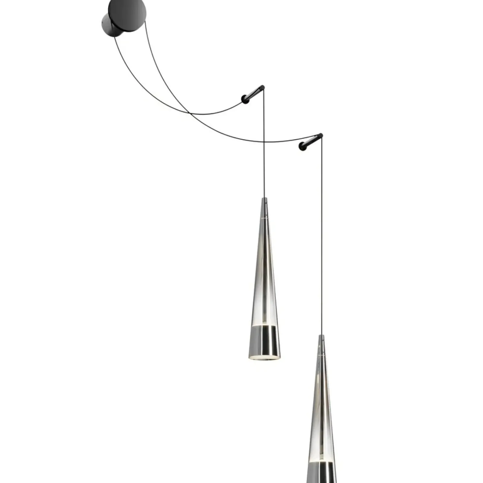 Sklep Kaja Designerki kinkiet z wiszącymi ramionami P090WL-L24CH3K serii SINTESI* Lampy Led