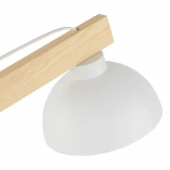 Sklep Kaja Designerska, biała lampka biurkowa z drewnem TK 5347 z serii OSLO* Lampki Biurkowe