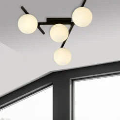 Sklep Kaja Designerska, czarna lampa sufitowa z kulami 1103/4 SMART | Kaja Hot