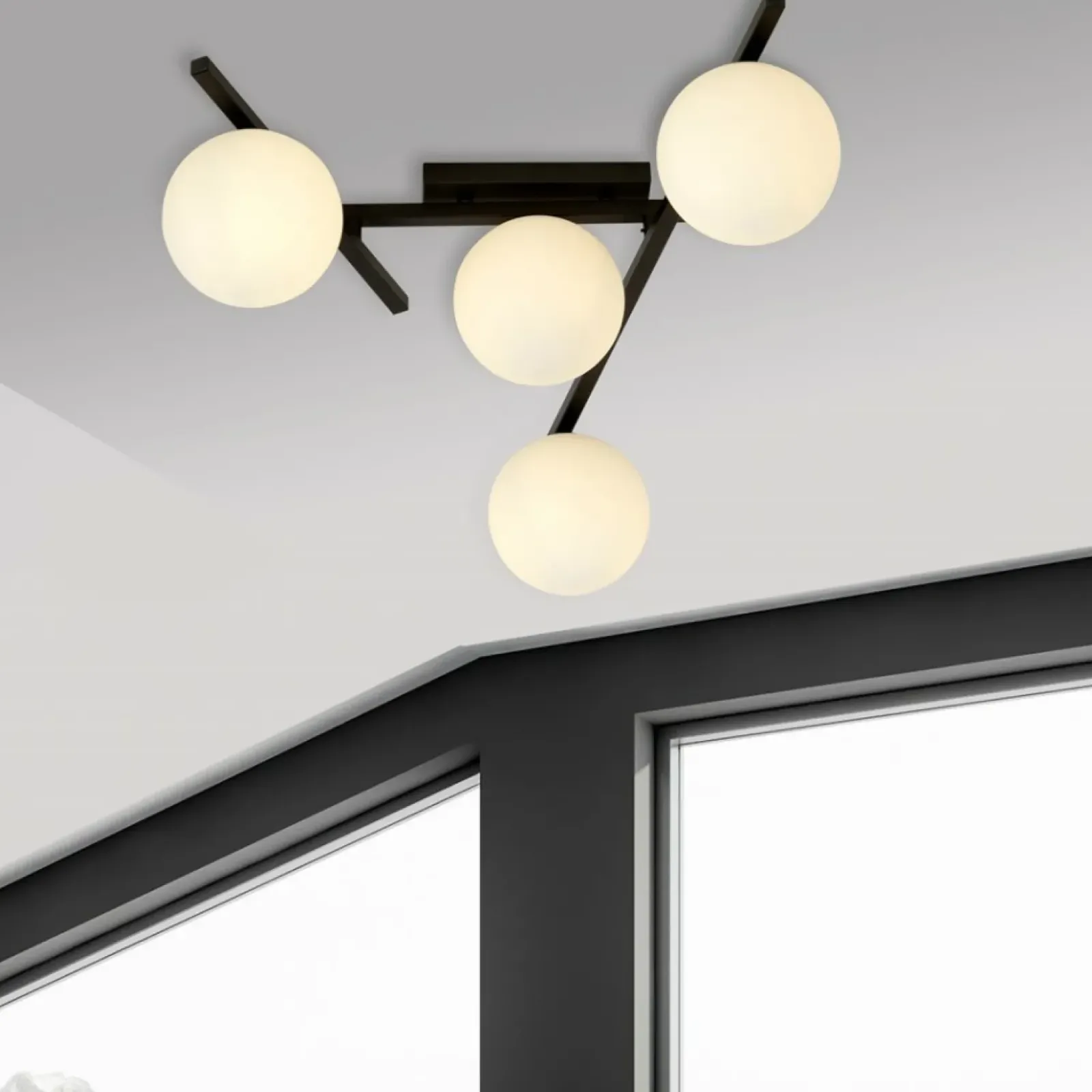 Sklep Kaja Designerska, czarna lampa sufitowa z kulami 1103/4 SMART | Kaja Hot