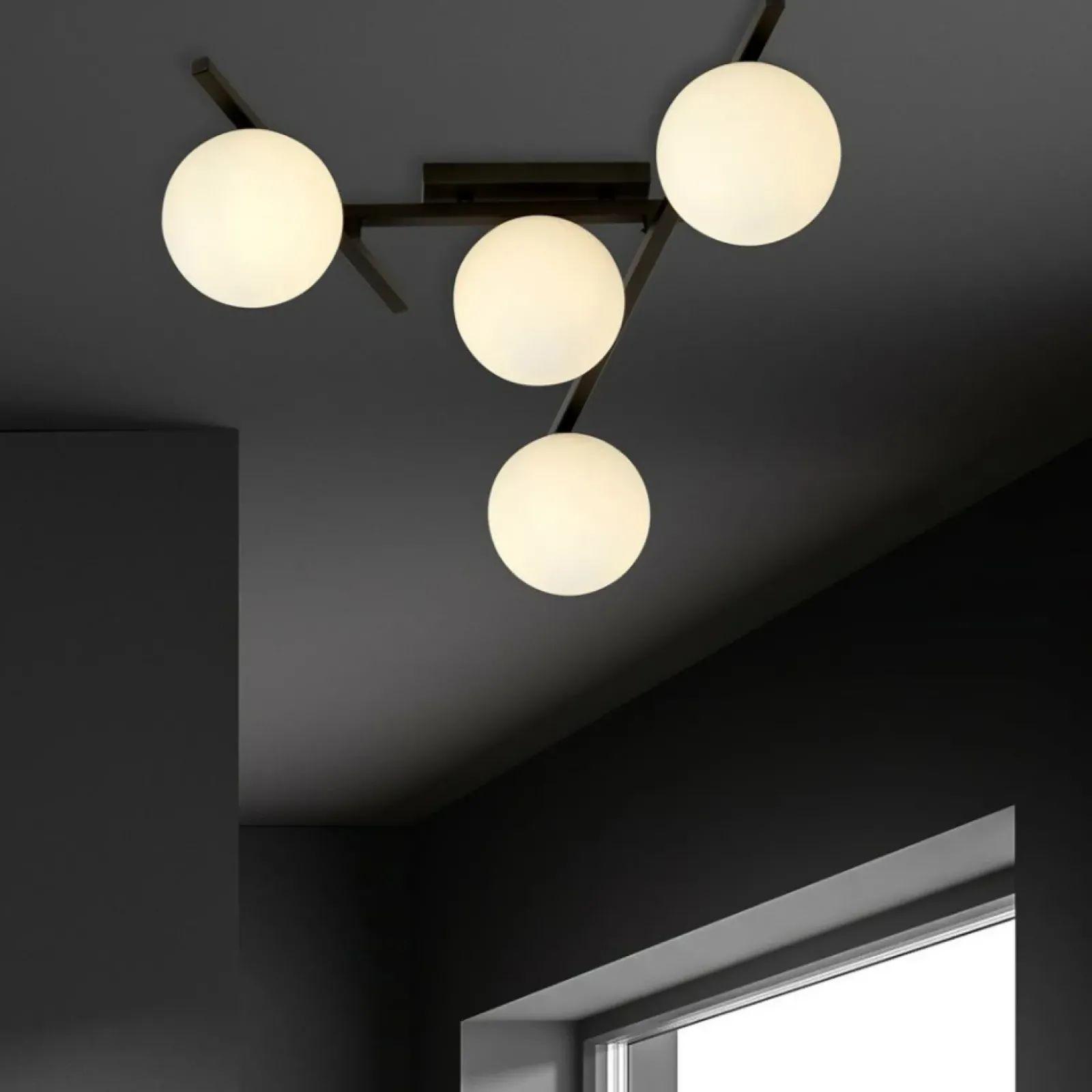 Sklep Kaja Designerska, czarna lampa sufitowa z kulami 1103/4 SMART | Kaja Hot