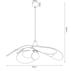 Sklep Kaja Designerska, czarna lampa wisząca imitująca kwiat ANT 5011 ZONO P Outlet