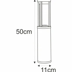 Sklep Kaja Designerska, czarna lampa ogrodowa LED K-8138 50cm UBBE | Kaja* Lampy Ogrodowe Stojące|Lampy Ogrodowe Stojące