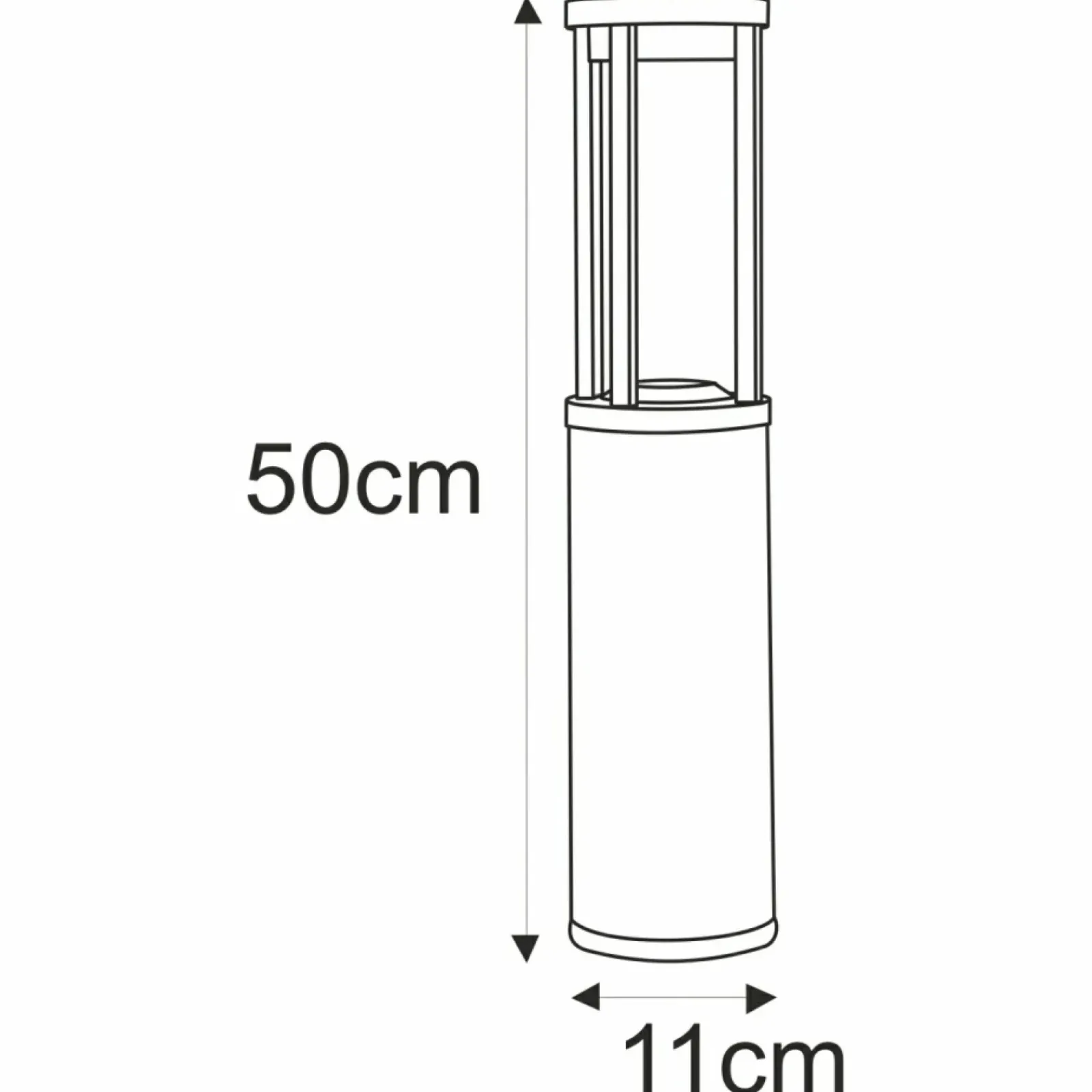 Sklep Kaja Designerska, czarna lampa ogrodowa LED K-8138 50cm UBBE | Kaja* Lampy Ogrodowe Stojące|Lampy Ogrodowe Stojące