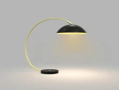 Sklep Kaja Designerska, czarno-złota lampka do biura WF 8001-104 ROSSKOFF | Kaja* Nowoczesne Lampki Stołowe|Lampy Led