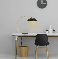 Sklep Kaja Designerska, czarno-złota lampka do biura WF 8001-104 ROSSKOFF | Kaja* Nowoczesne Lampki Stołowe|Lampy Led