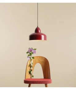 Sklep Kaja Designerska, czerwona, prosta lampa wisząca 946G15 z serii COMO | Kaja Zadzwońporabattel.783200183(8-16)/mailsklep@kaja.com.pl Online