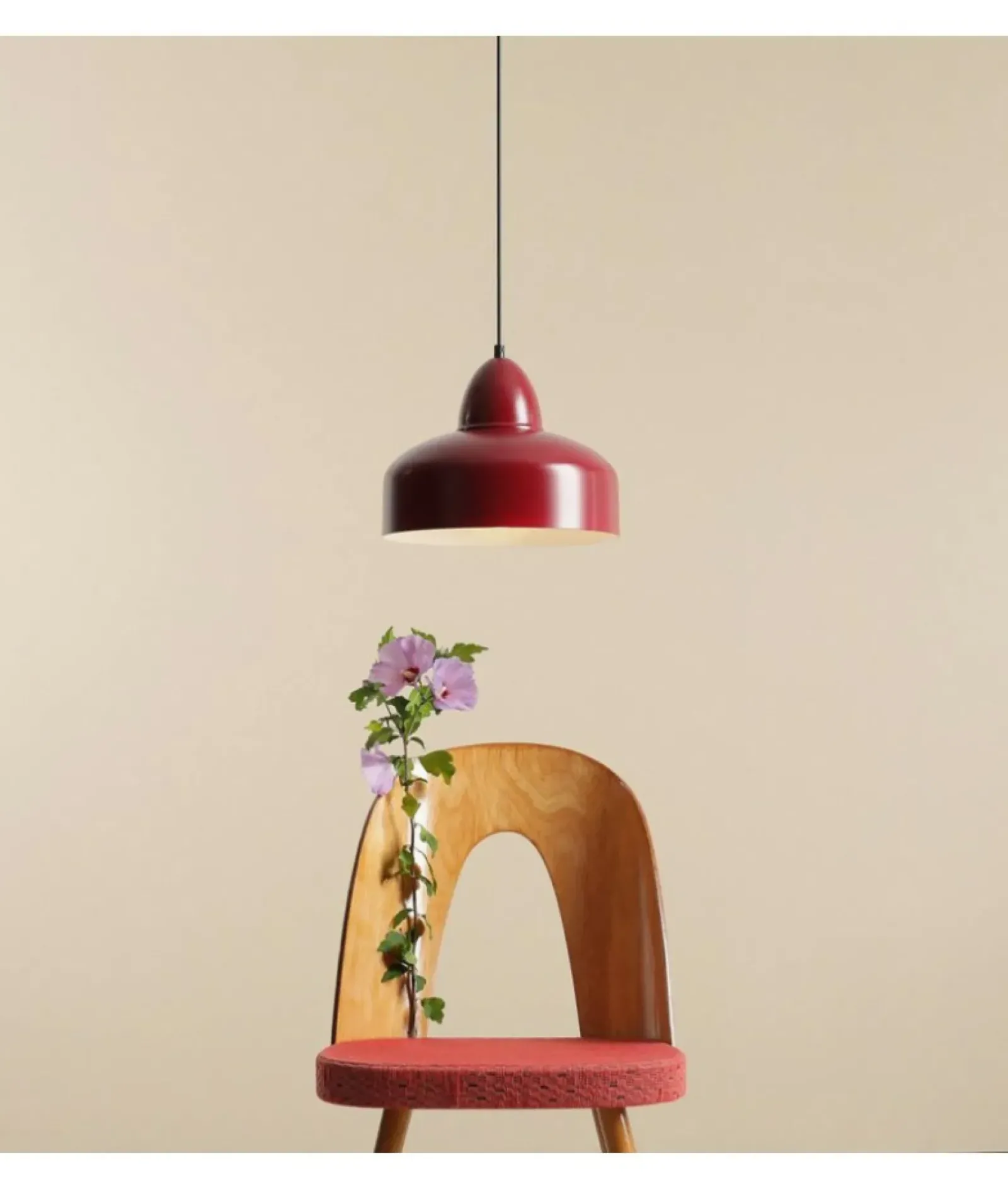 Sklep Kaja Designerska, czerwona, prosta lampa wisząca 946G15 z serii COMO | Kaja Zadzwońporabattel.783200183(8-16)/mailsklep@kaja.com.pl Online