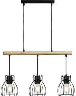 Sklep Kaja Designerska, drewniana lampa wisząca 33-78087 BERNITA | Kaja czarny Best