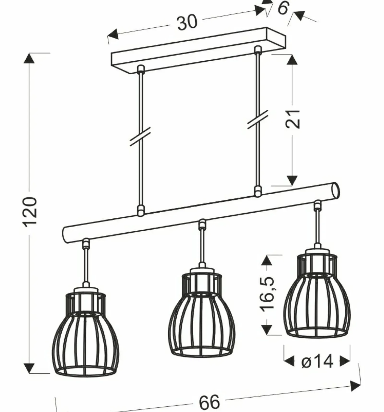 Sklep Kaja Designerska, drewniana lampa wisząca 33-78087 BERNITA | Kaja czarny Best