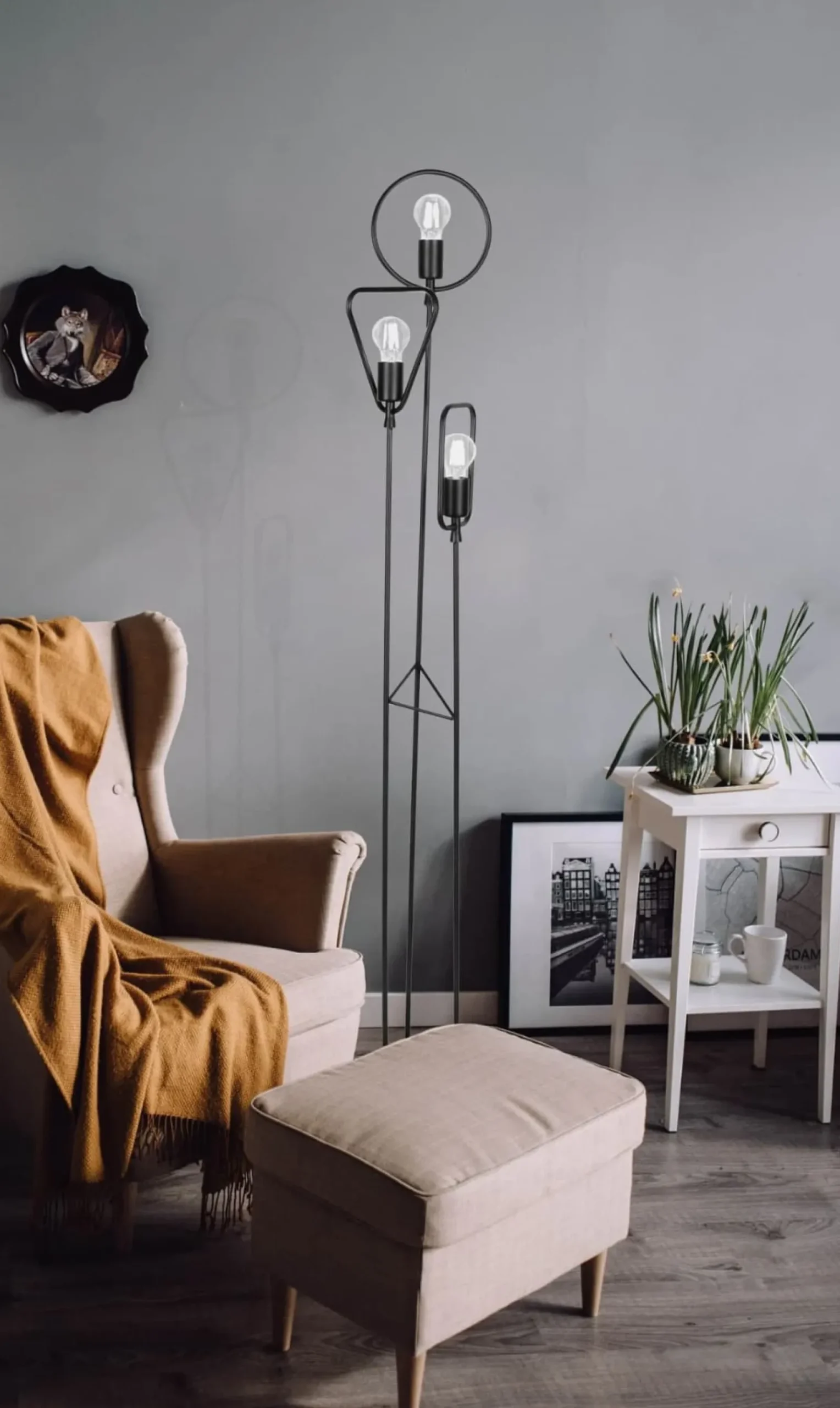 Sklep Kaja Designerska, industrialna lampa podłogowa K-3934 GEO | Kaja* Lampy Podłogowe