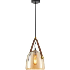 Sklep Kaja Designerska, industrialna lampa wisząca PND-24342-1-BK-AMB serii SOLTA Store