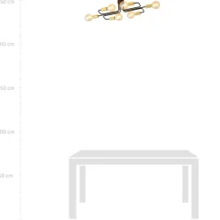 Sklep Kaja Designerska lampa czarna, złote akcenty 1175/6A z serii VEKEN | Kaja Cheap
