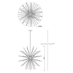 Sklep Kaja Designerska lampa do sypialni P0491-09C-F7DY URCHIN | Kaja Flash Sale