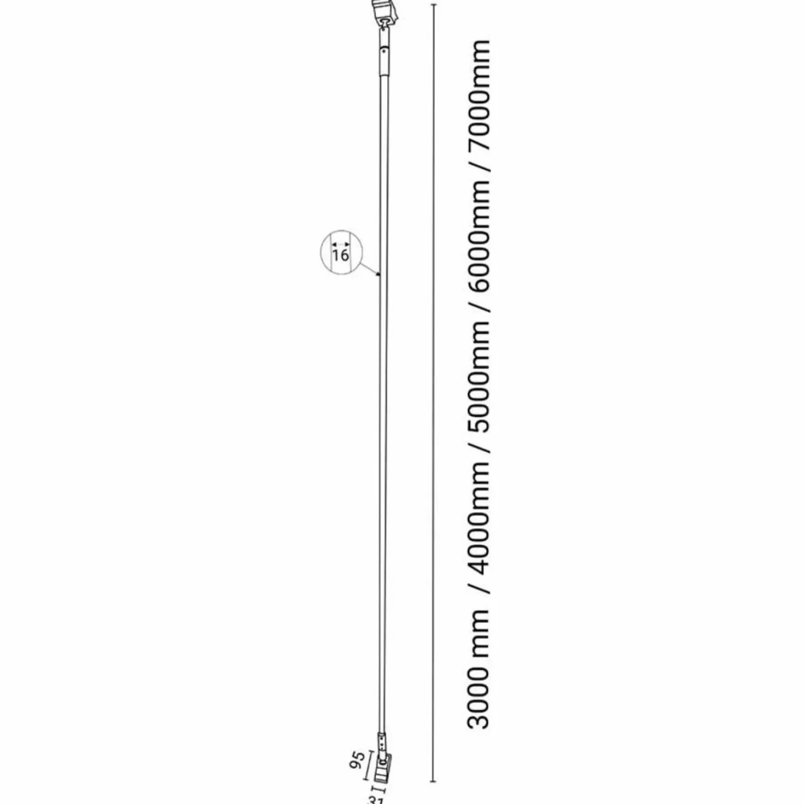Sklep Kaja Designerska lampa LED linka 600cm 3000K ANT 6033 SURIKA | Kaja Shop