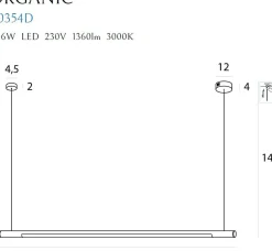 Sklep Kaja Designerska lampa nad stół 100cm MX P0354D ORGANIC P | Kaja Sale