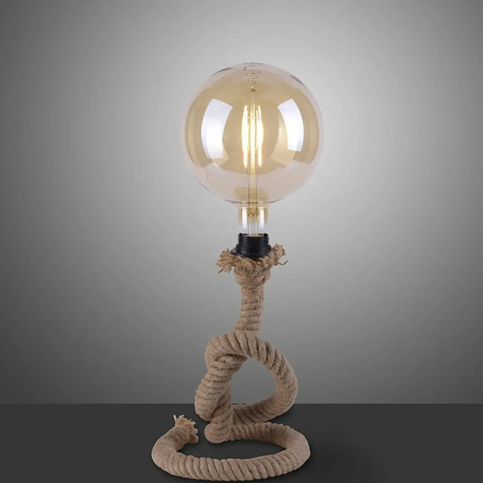 Sklep Kaja Designerska lampa stołowa, zawinięty sznur 15480-18 z serii ROPE* Nowoczesne Lampki Stołowe