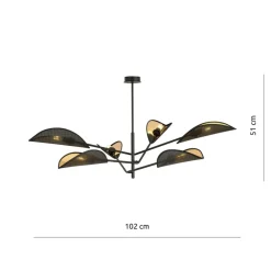 Sklep Kaja Designerska lampa sufitowa do salonu 1158/6 VENE | Kaja Oświetlenie Outlet