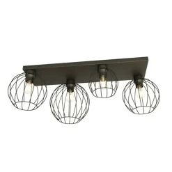 Sklep Kaja Designerska lampa sufitowa na cztery żarówki 1371/4 z serii NEST czarny Fashion