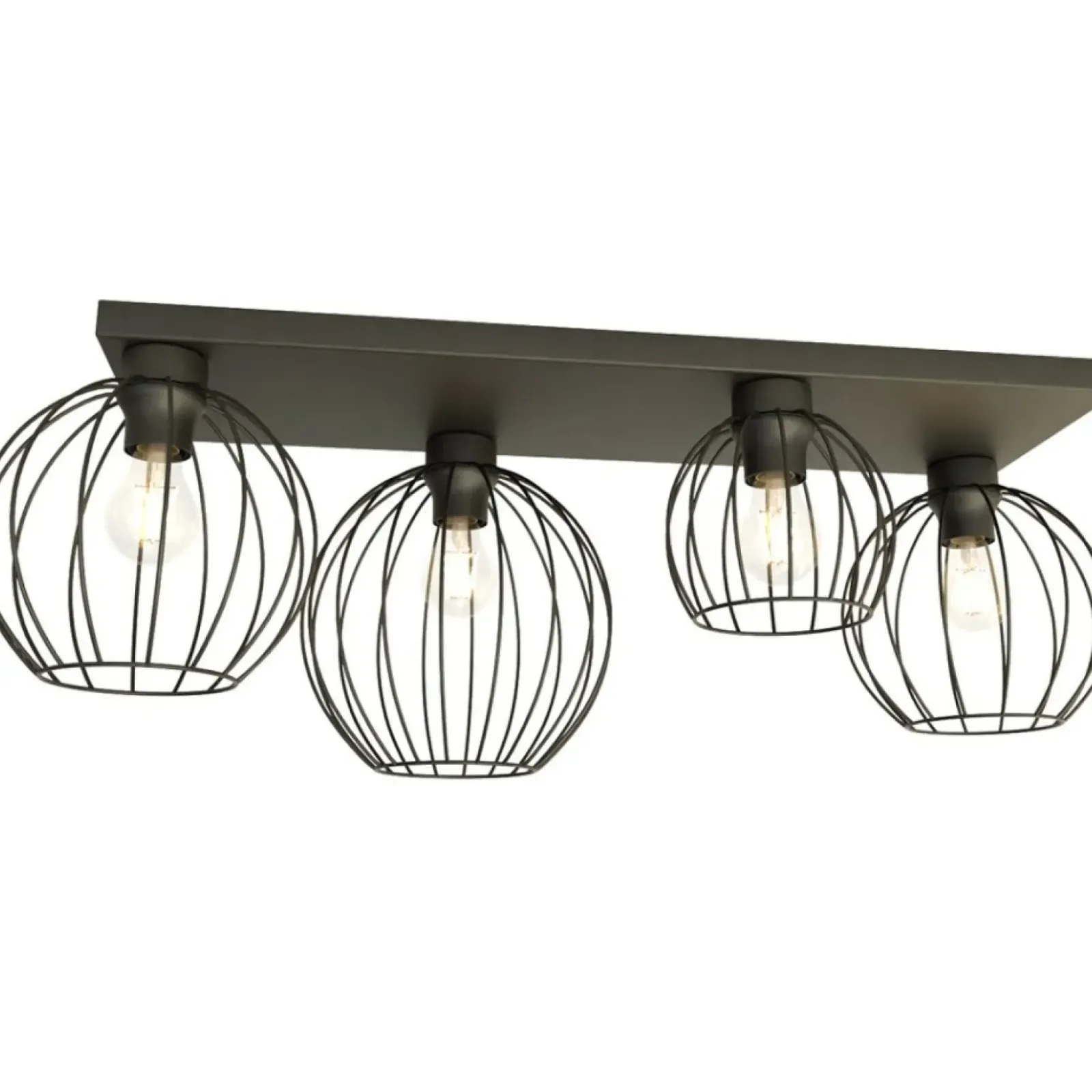Sklep Kaja Designerska lampa sufitowa na cztery żarówki 1371/4 z serii NEST czarny Fashion