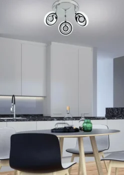 Sklep Kaja Designerska lampa sufitowa z ringami LED 98-62024 CELT | Kaja chrom Online