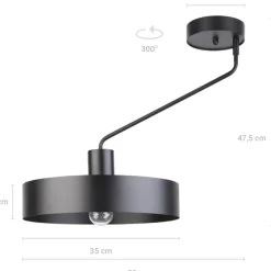 Sklep Kaja Designerska lampa sufitowa nad blat w kuchni SIG 31529 z serii JUMBO czarny Online