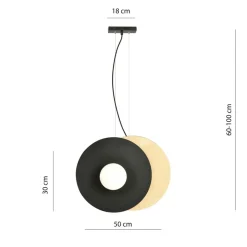 Sklep Kaja Designerska lampa wisząca, kolorowe tarcze 1303/2 SOHO | Kaja Fashion