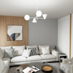 Sklep Kaja Designerska lampa wisząca do kuchni 1348/4 HERMES 4 WHITE | Kaja biały Shop
