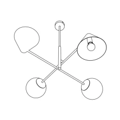 Sklep Kaja Designerska lampa wisząca do kuchni 1348/4 HERMES 4 WHITE | Kaja biały Shop