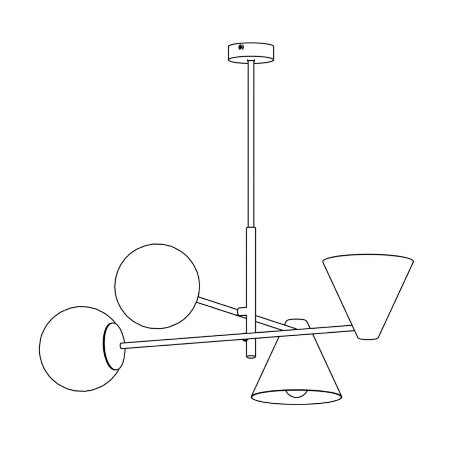 Sklep Kaja Designerska lampa wisząca do kuchni 1348/4 HERMES 4 WHITE | Kaja biały Shop