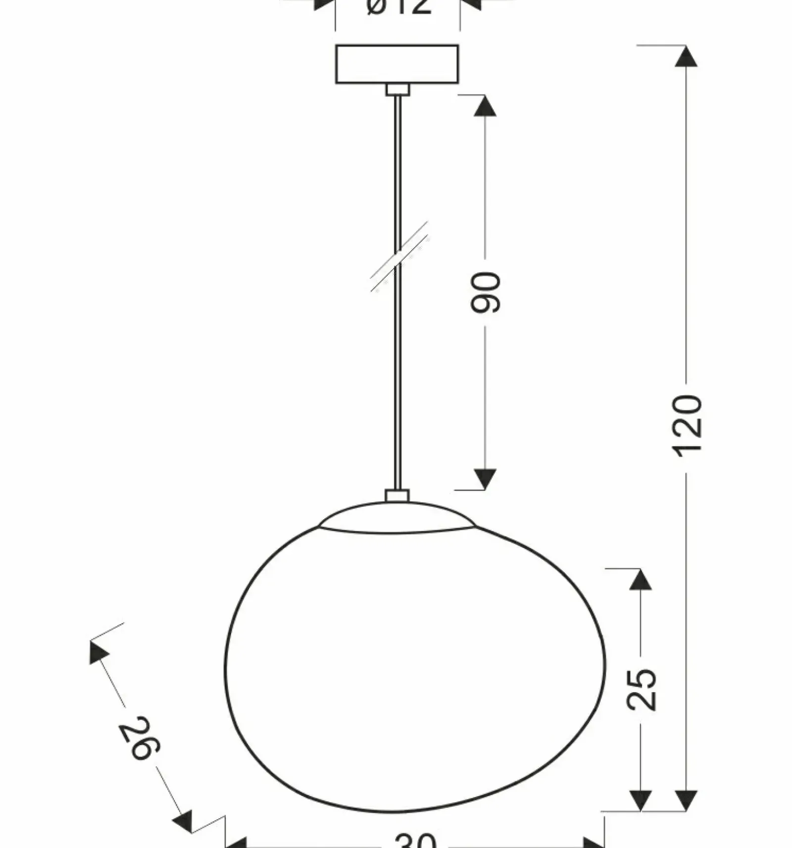 Sklep Kaja Designerska lampa wisząca, nieregularny klosz 31-35141 STONES | Kaja New