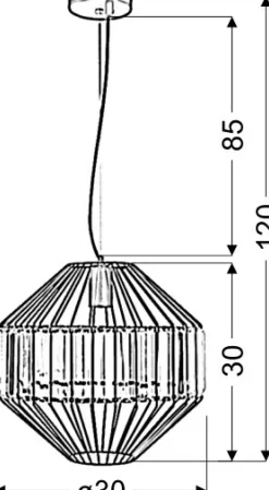 Sklep Kaja Designerska lampa wisząca dark glamour 31-55170 ALVARO | Kaja* Randole Tradycyjne