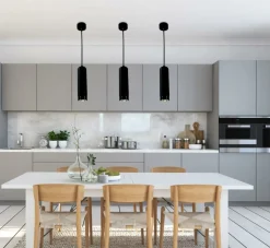 Sklep Kaja Designerska lampa wisząca z regulowanym zwisem 31-77691 z serii TUBA czarny Hot
