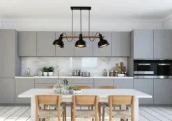 Sklep Kaja Designerska lampa wisząca do kuchni retro 33-79060 RENO | Kaja czarny Discount