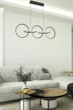 Sklep Kaja Designerska lampa wisząca LED nad stół A0022-350 KOS | Kaja chrom Shop